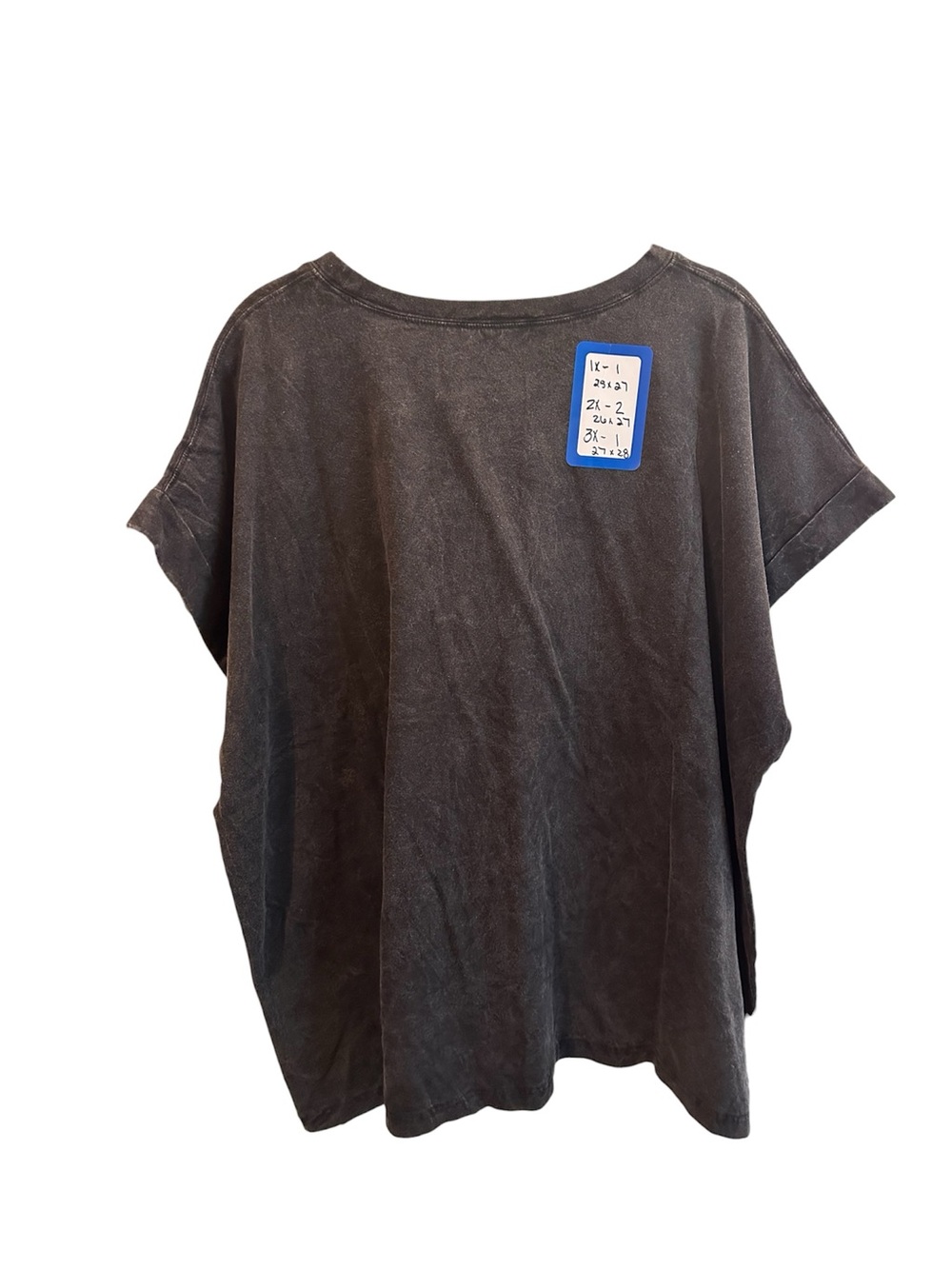 Zenana Outfitters Ash Black Plus Size Pocket Tee - Picture 3 of 4
